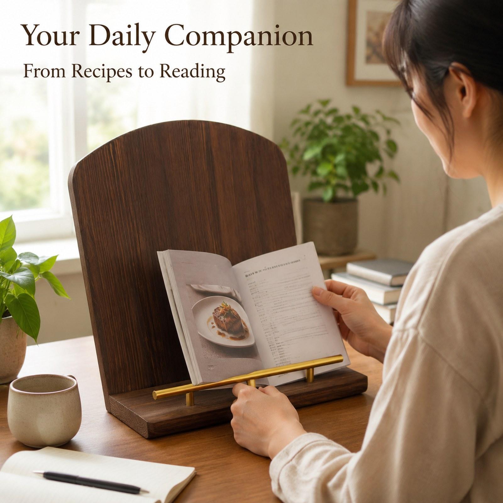 Home Cooking Book - 나무로 만든 요리책 스탠드 레시피북 홀더
