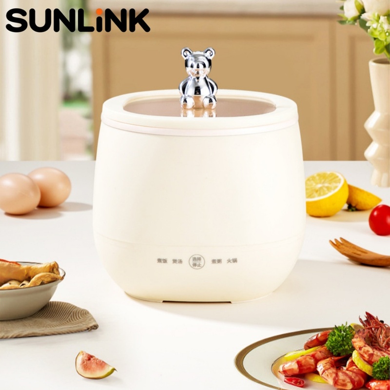 Hot Pot Portable Dual - 1.8L 미니 전기쿠커, 논스틱 핫팟, 이중