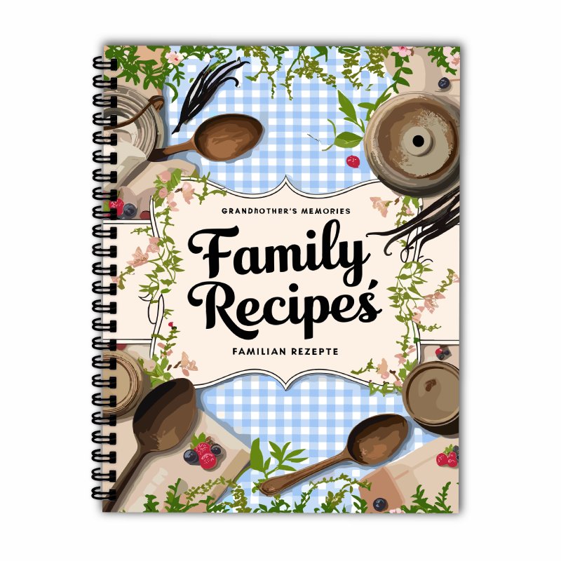 A5 레시피북, 블루 그리드, 바인 디자인, 홈 쿠킹  - Home Cooking Book 리뷰 및 가격
